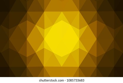 Dark Orange vector abstract polygonal pattern. Modern abstract illustration with triangles. Brand new style for your business design.