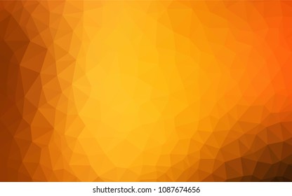 Dark Orange vector abstract polygonal template. Creative geometric illustration in Origami style with gradient. A completely new design for your leaflet.