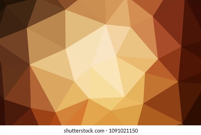 Dark Orange vector abstract polygonal template. Colorful illustration in abstract style with triangles. New template for your brand book.