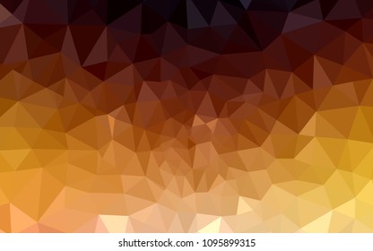 Dark Orange vector abstract polygonal template. Colorful abstract illustration with triangles. Brand new design for your business.