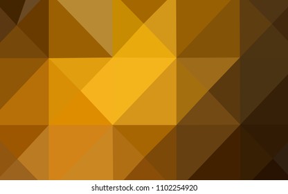 Dark Orange vector abstract polygonal background. Elegant bright polygonal illustration with gradient. Brand-new design for your business.