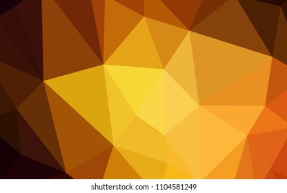 Dark Orange vector abstract polygonal pattern. Creative geometric illustration in Origami style with gradient. New template for your brand book.