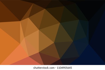 Dark Orange vector abstract polygonal background. Modern abstract illustration with triangles. Textured pattern for your backgrounds.