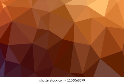 Dark Orange vector abstract polygonal background. Creative geometric illustration in Origami style with gradient. Brand-new design for your business.