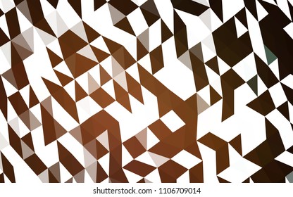 Dark Orange vector abstract polygonal cover. A sample with polygonal shapes. A new texture for your design.
