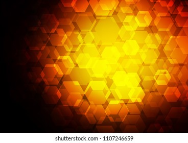 Dark Orange vector abstract polygonal pattern. Colorful illustration in abstract style with gradient. hexagonal pattern for your business design.