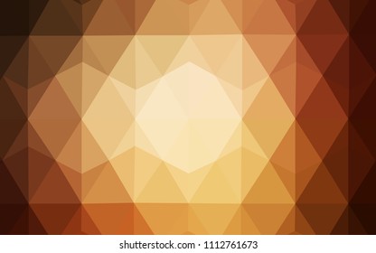 Dark Orange vector abstract polygonal pattern. A completely new color illustration in a polygonal style. Polygonal design for your web site.