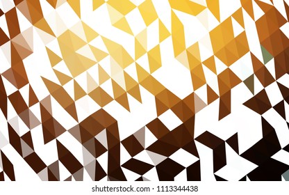 Dark Orange vector abstract polygonal texture. An elegant bright illustration with gradient. The best triangular design for your business.