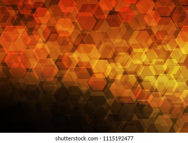 Dark Orange vector abstract polygonal pattern. Creative illustration in halftone style with gradient. The template can be used as a background for cell phones.