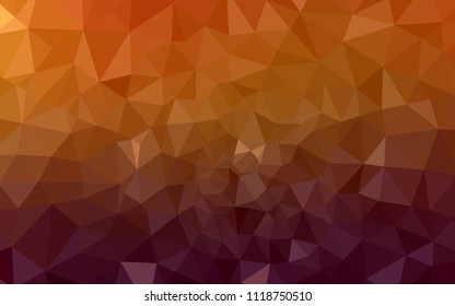 Dark Orange vector abstract polygonal pattern. Modern abstract illustration with triangles. Brand new design for your business.