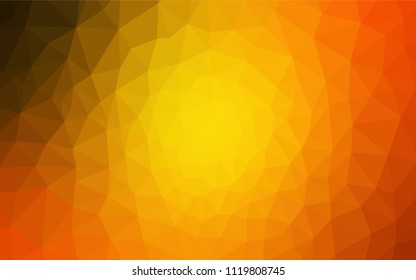 Dark Orange vector abstract polygonal background. A completely new color illustration in a polygonal style. Pattern for a brand book's backdrop.