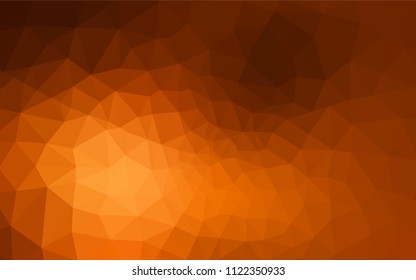 Dark Orange vector abstract polygonal pattern. A completely new color illustration in a polygonal style. A completely new design for your leaflet.