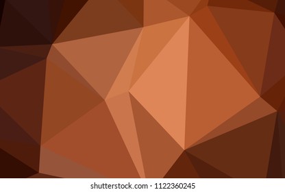 Dark Orange vector abstract polygonal pattern. Colorful abstract illustration with gradient. A completely new template for your business design.
