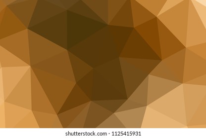 Dark Orange vector abstract polygonal background. Creative illustration in halftone style with triangles. Polygonal design for your web site.