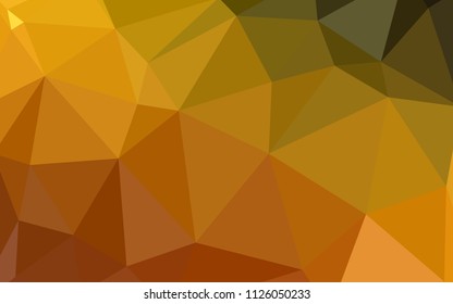 Dark Orange vector abstract polygonal template. A sample with polygonal shapes. A new texture for your web site.