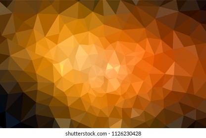 Dark Orange vector abstract polygonal pattern. Geometric illustration in Origami style with gradient.  Template for cell phone's backgrounds.