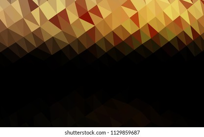 Dark Orange vector abstract polygonal layout. Creative geometric illustration in Origami style with gradient. The template can be used as a background for cell phones.