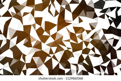 Dark Orange vector abstract polygonal background. Creative illustration in halftone style with triangles. Completely new template for your banner.