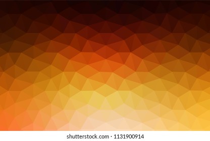 Dark Orange vector abstract polygonal template. Polygonal abstract illustration with gradient. Textured pattern for your backgrounds.