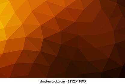 Dark Orange vector abstract polygonal abstract polygonal. Creative geometric illustration in Origami style with gradient. The best triangular design for your business.
