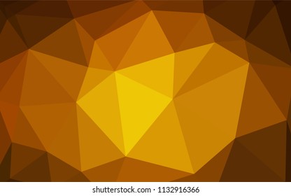 Dark Orange vector abstract polygonal template. Colorful illustration in polygonal style with gradient. Template for cell phone's backgrounds.