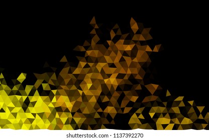 Dark Orange vector abstract polygonal pattern. Triangular geometric sample with gradient.  Brand new style for your business design.