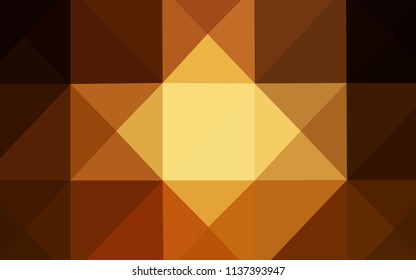 Dark Orange vector abstract polygonal pattern. Colorful illustration in polygonal style with gradient. Brand-new design for your business.