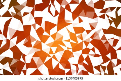 Dark Orange vector abstract polygonal pattern. Elegant bright polygonal illustration with gradient. Brand new design for your business.