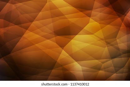 Dark Orange vector abstract polygonal pattern. A completely new color illustration in a polygonal style. New template for your brand book.