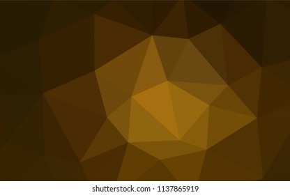 Dark Orange vector abstract polygonal template. Colorful illustration in abstract style with triangles. A new texture for your web site.