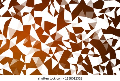 Dark Orange vector abstract polygonal template. Geometric illustration in Origami style with gradient.  Textured pattern for your backgrounds.