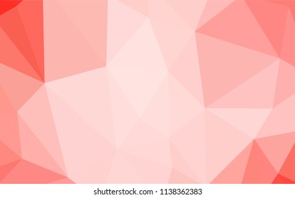 Dark Orange vector abstract polygonal pattern. Glitter abstract illustration with an elegant triangles. A completely new design for your leaflet.