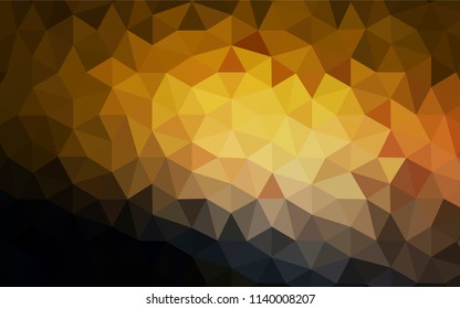 Dark Orange vector abstract polygonal pattern. Modern abstract illustration with triangles. Polygonal design for your web site.
