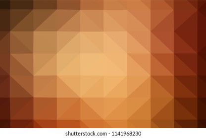 Dark Orange vector abstract polygonal background. Creative geometric illustration in Origami style with gradient. Completely new template for your banner.