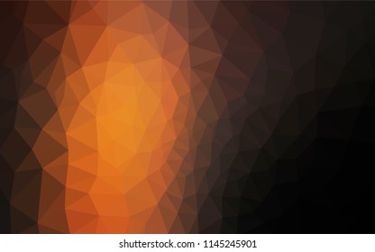 Dark Orange vector abstract polygonal pattern. Creative illustration in halftone style with triangles. Textured pattern for your backgrounds.