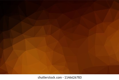 Dark Orange vector abstract polygonal cover. Geometric illustration in Origami style with gradient.  The completely new template can be used for your brand book.