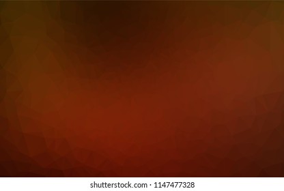 Dark Orange vector abstract polygonal layout. Colorful illustration in abstract style with gradient. Triangular pattern for your business design.