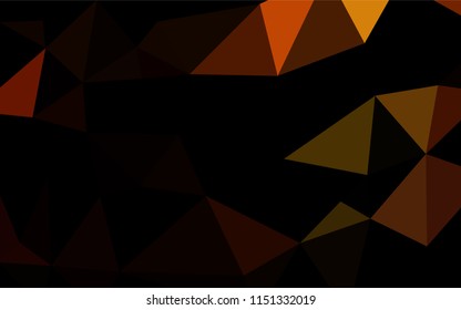 Dark Orange vector abstract polygonal texture. A sample with polygonal shapes. The elegant pattern can be used as part of a brand book.