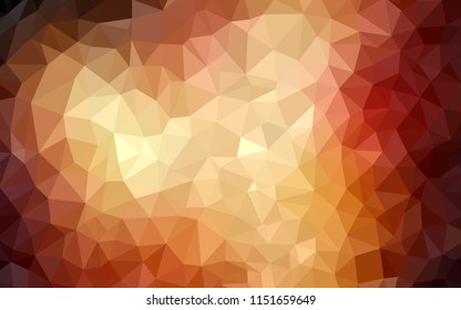 Dark Orange vector abstract polygonal template. Geometric illustration in Origami style with gradient.  Best triangular design for your business.