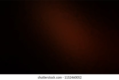 Dark Orange vector abstract polygonal layout. Creative geometric illustration in Origami style with gradient. Triangular pattern for your business design.