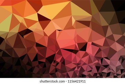 Dark Orange vector abstract polygonal cover. A completely new color illustration in a vague style. The elegant pattern can be used as part of a brand book.