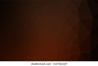 Dark Orange vector abstract polygonal texture. An elegant bright illustration with gradient. A new texture for your design.