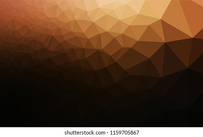 Dark Orange vector abstract polygonal texture. Colorful abstract illustration with gradient. The best triangular design for your business.