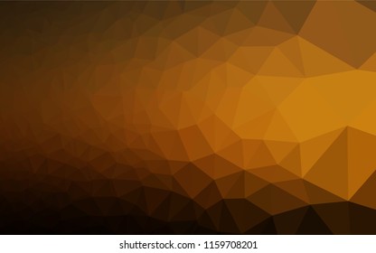 Dark Orange vector abstract polygonal texture. Colorful abstract illustration with gradient. The textured pattern can be used for background.