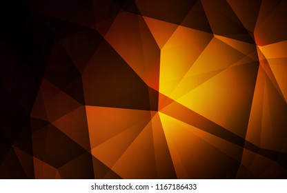 Dark Orange vector abstract polygonal pattern. Colorful illustration in abstract style with triangles. Textured pattern for your backgrounds.