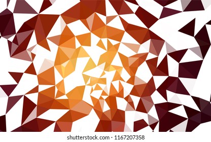 Dark Orange vector abstract polygonal template. Modern abstract illustration with triangles. Completely new template for your banner.