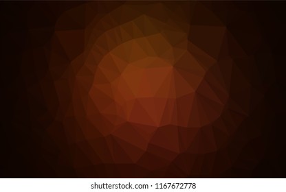 Dark Orange vector abstract polygonal layout. Modern geometrical abstract illustration with gradient. The polygonal design can be used for your web site.