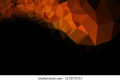 Dark Orange vector abstract polygonal layout. Glitter abstract illustration with an elegant design. Brand new style for your business design.