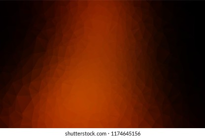 Dark Orange vector abstract polygonal cover. Modern geometrical abstract illustration with gradient. Triangular pattern for your business design.