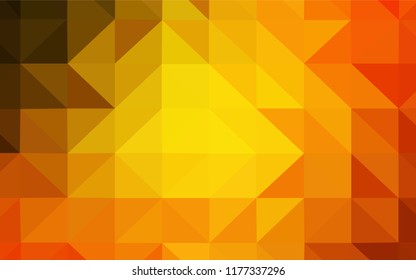 Dark Orange vector abstract polygonal template. Geometric illustration in Origami style with gradient.  Polygonal design for your web site.